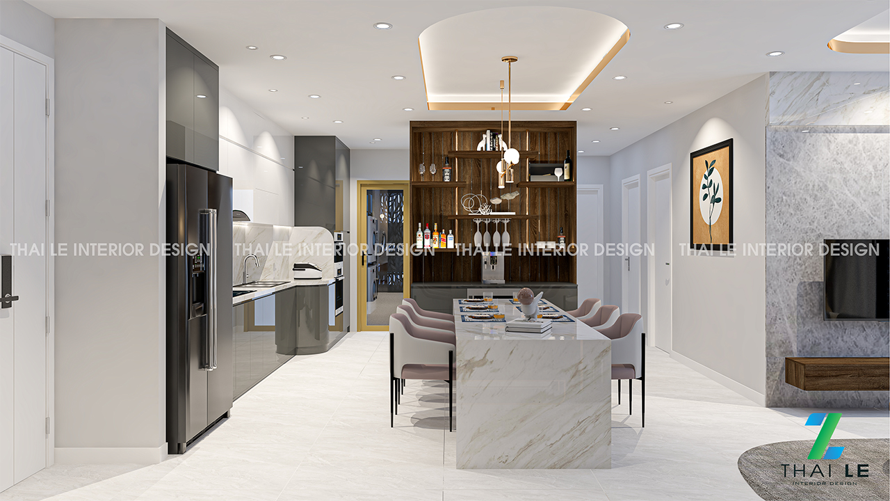 Thiết kế nội thất căn hộ The Peak Midtown Q7 - 115m2